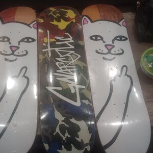 Ripndip Skateboard Deck Set - White, Black, Multicolor